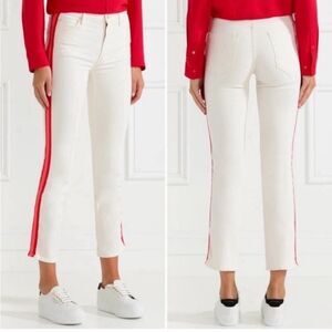 Mother The Dazzler Mid-Rise Crop Jeans Whipping the Cream Pink Racer- Size 26